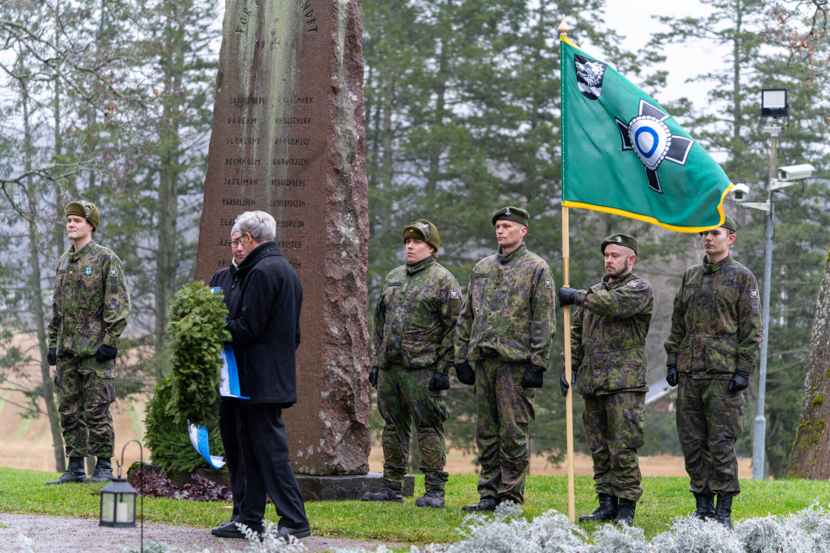 Itsenäisyyspäivän kunniavartio Sipoon Reserviläisten toimesta